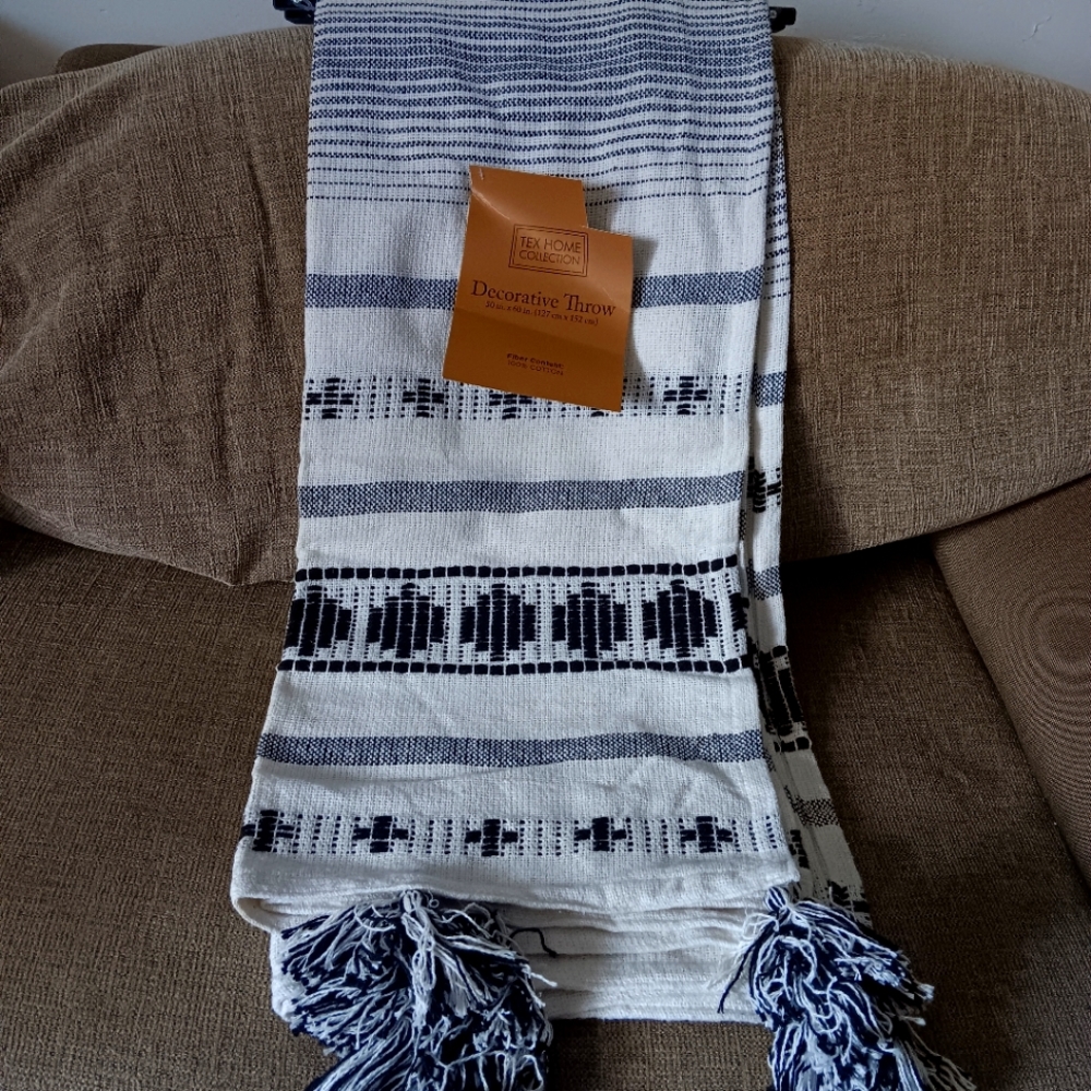 100%Cotton  Decorative Throw